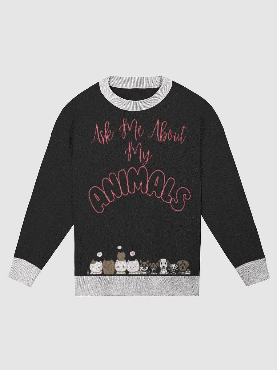 Ask Me About My Animals Relaxed Fit Crewneck Sweater product image (1)
