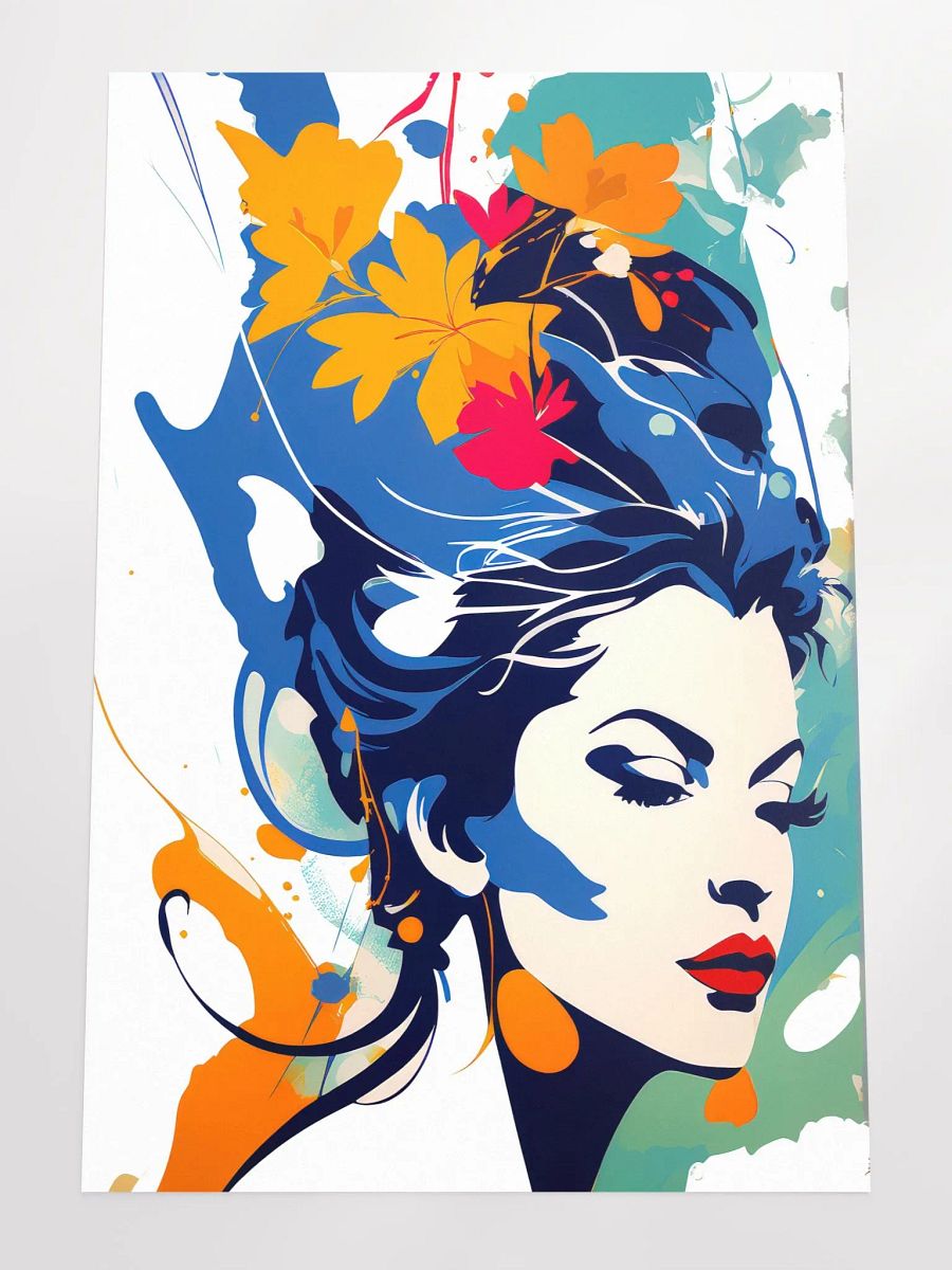 Abstract Woman v2 - Vintage Style Poster - Girly - Large 24x36 Inches product image (4)