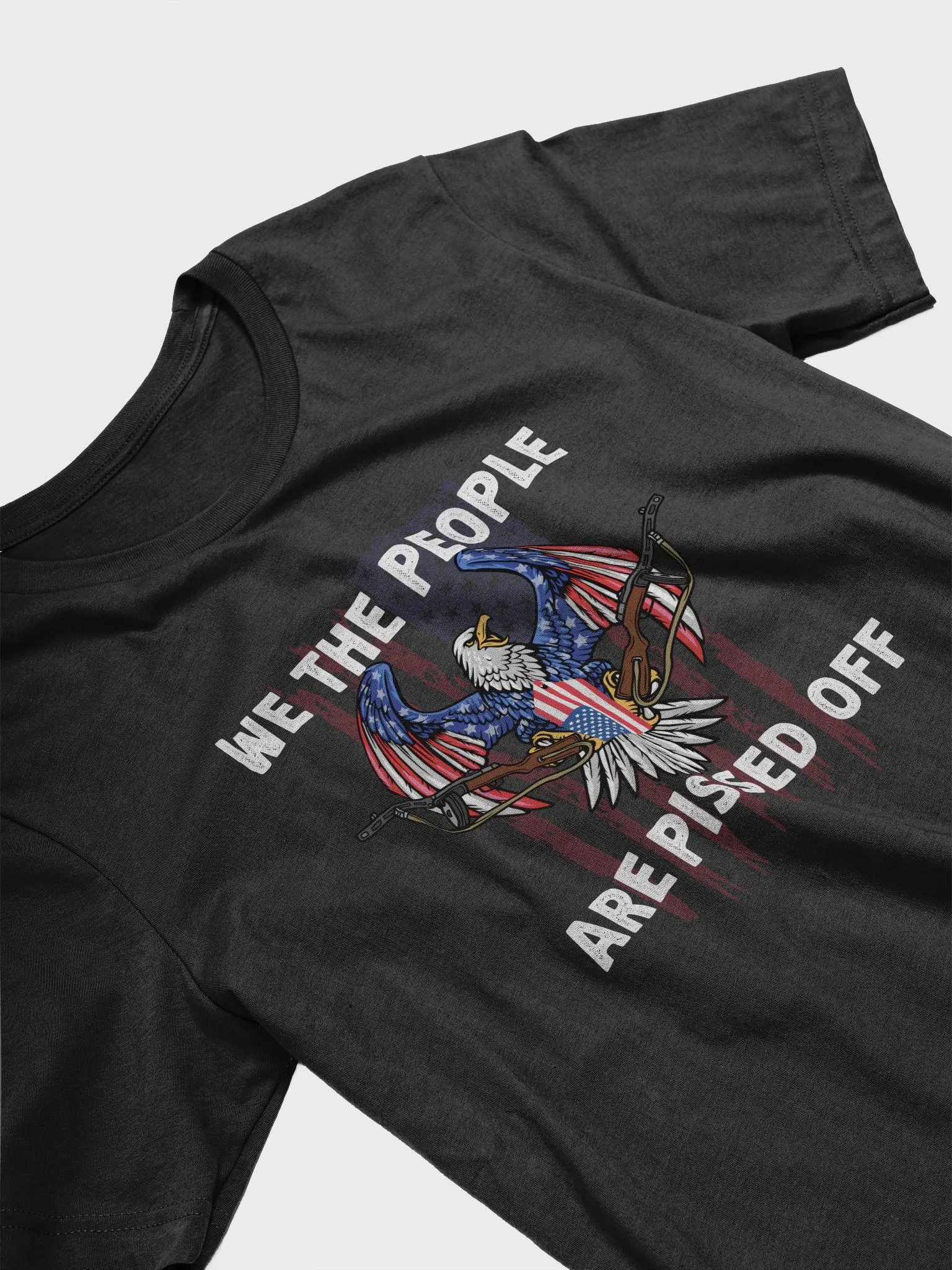 We the People Are Pissed Off Vintage USA Flag ON BACK T-Shirt product image (3)