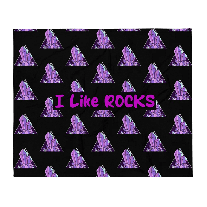 I Like Rocks Throw Blanket product image (1)