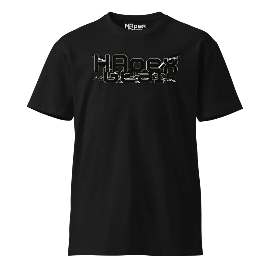 Unisex Premium T-Shirt - Print Embroidered Logo - Black HApex Gear White Logo product image (1)