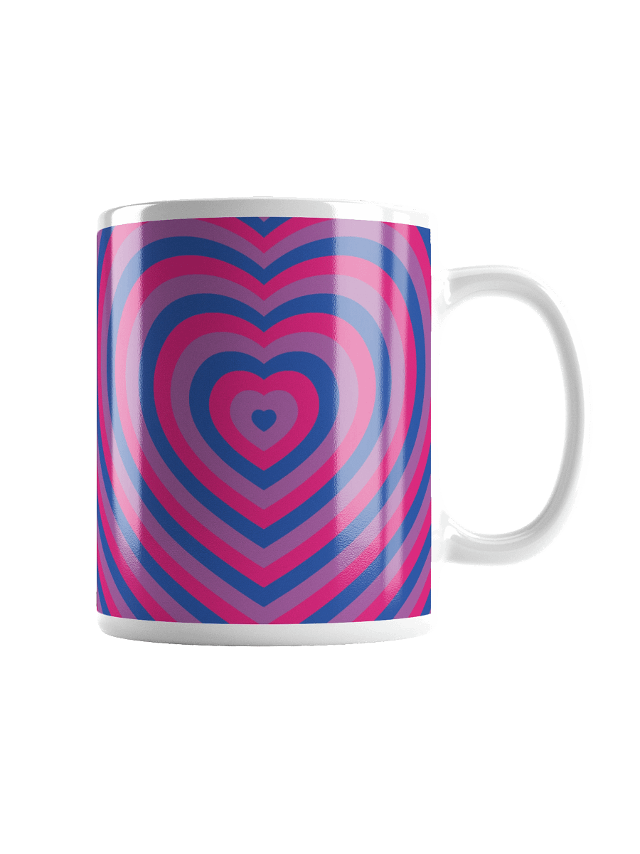 Bisexual Pride Hearts Mug (Left-handed) product image (1)