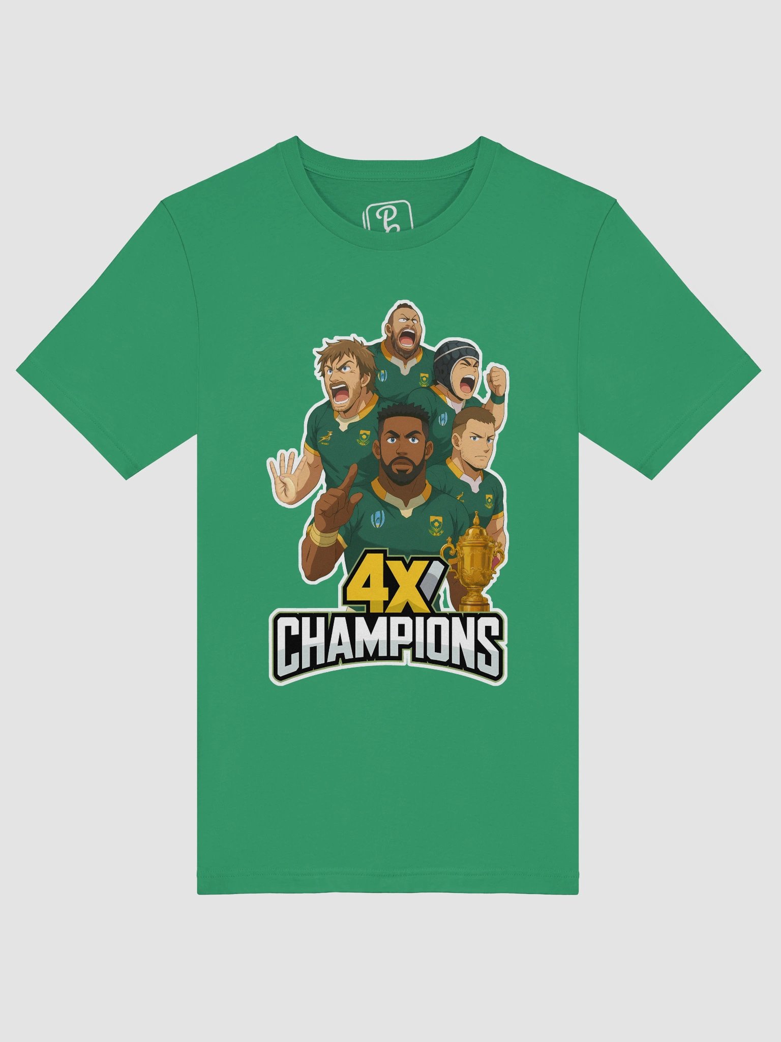 Springboks Anime-Style 4x Champions Rugby T-Shirt product image (4)