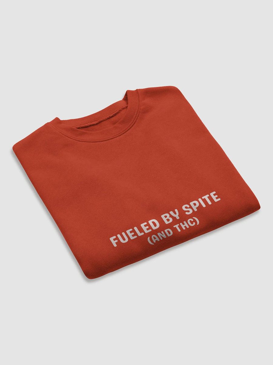 FUELED BY SPITE (white design) women's fleece crop sweatshirt product image (15)