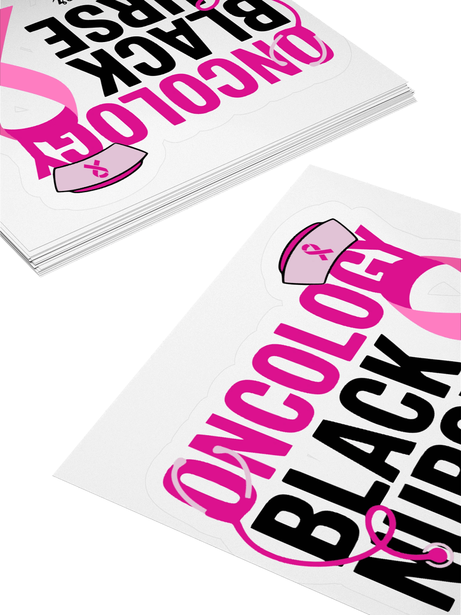 Pink Color Black Nurse Breast Cancer Awareness Sticker - Medical Professional Support Decal | Nursing Pink Ribbon Sticker product image (16)