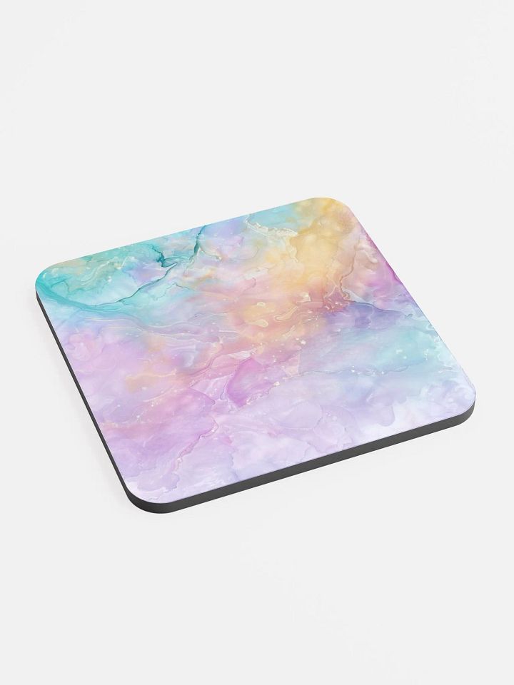 Multicolor Alcohol Ink Glossy Cork Coaster by Treasure Pie product image (1)