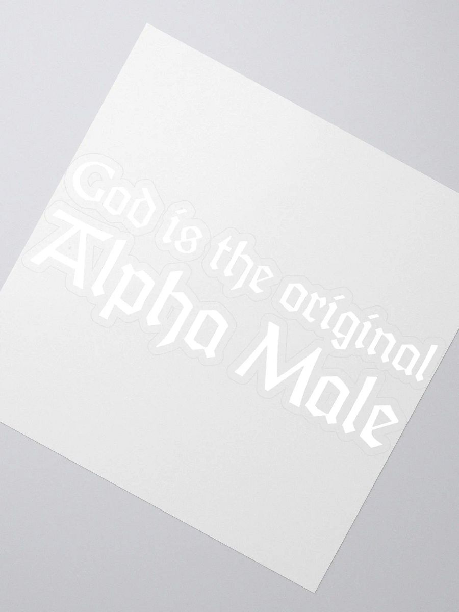 Alpha Male Sticker (White) product image (6)