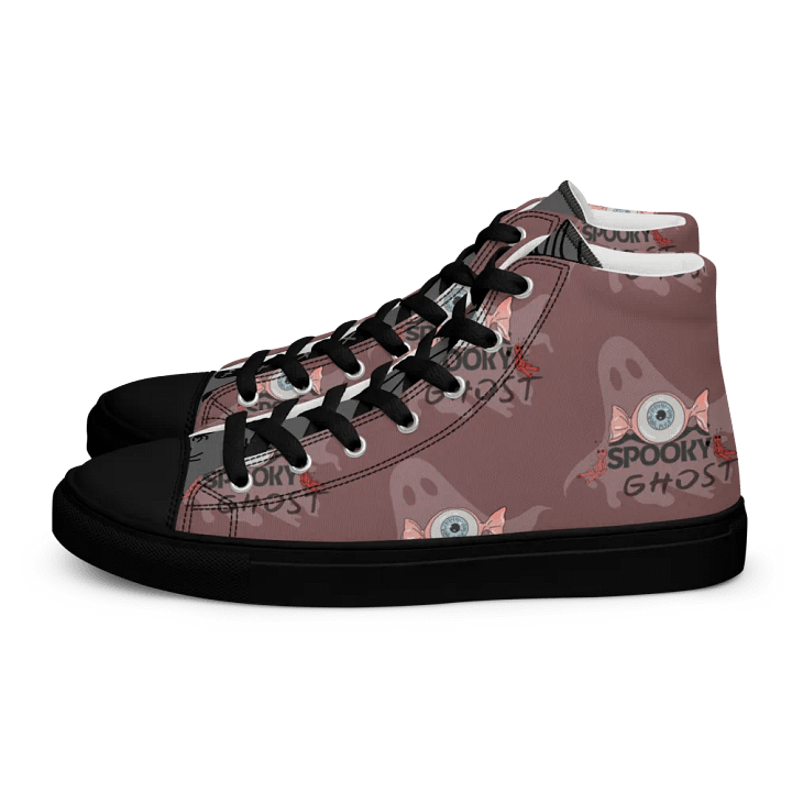 Spooky Ghost Men's High Top Shoes product image (1)