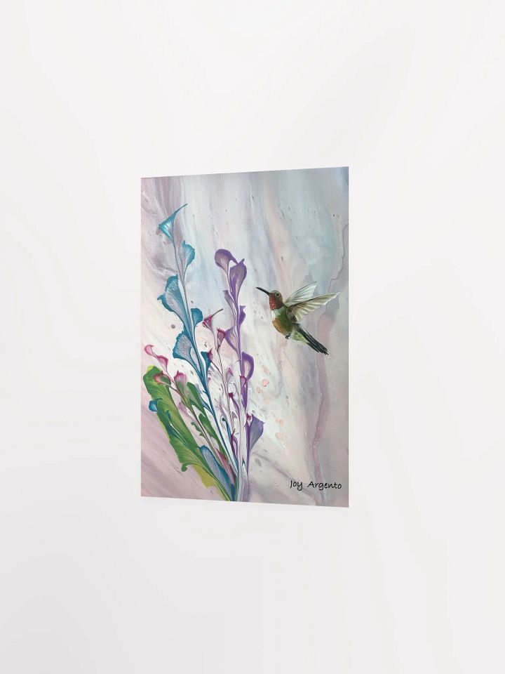 Hummingbird with Flowers Print product image (2)