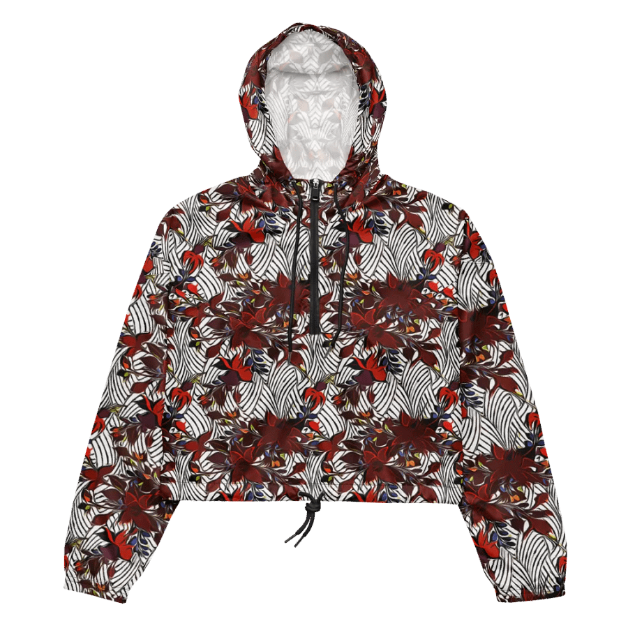 Floral Stripes | Women's Cropped Windbreaker product image (4)