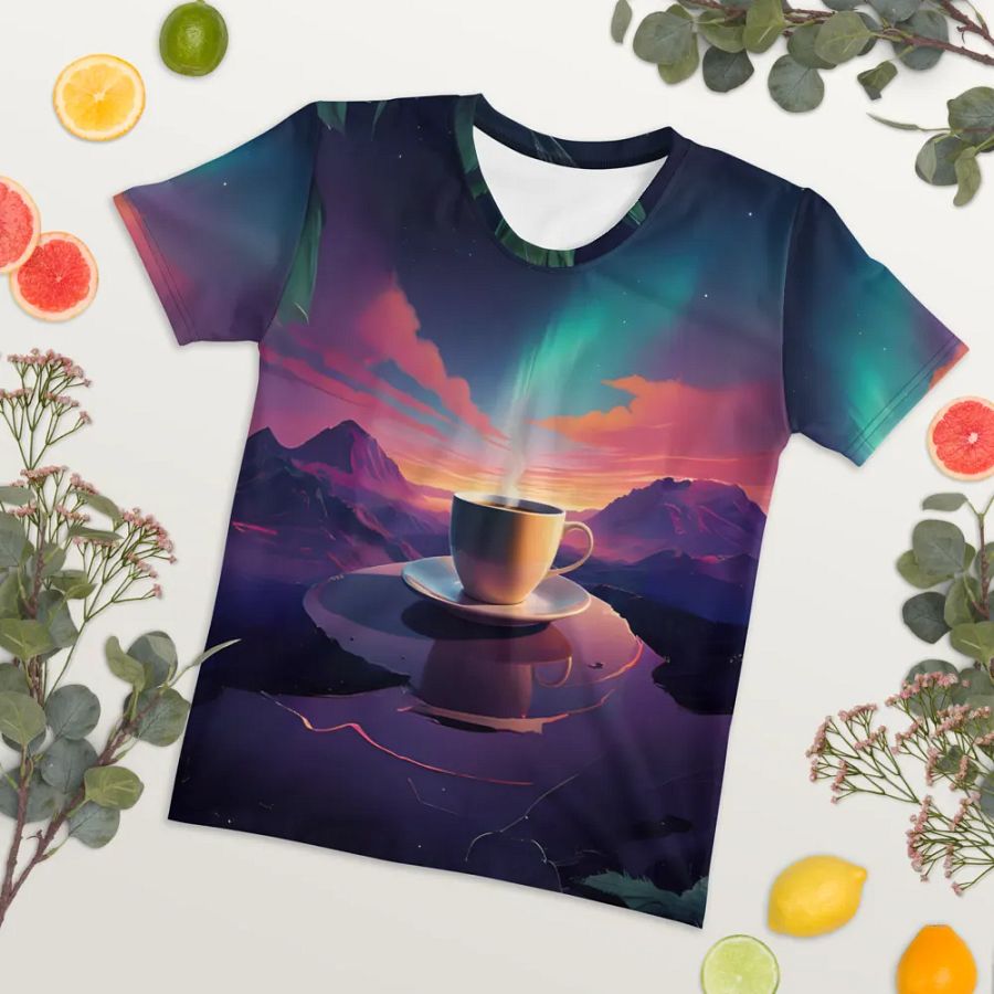 Coffee Sunset All Over Print T-shirt product image (7)