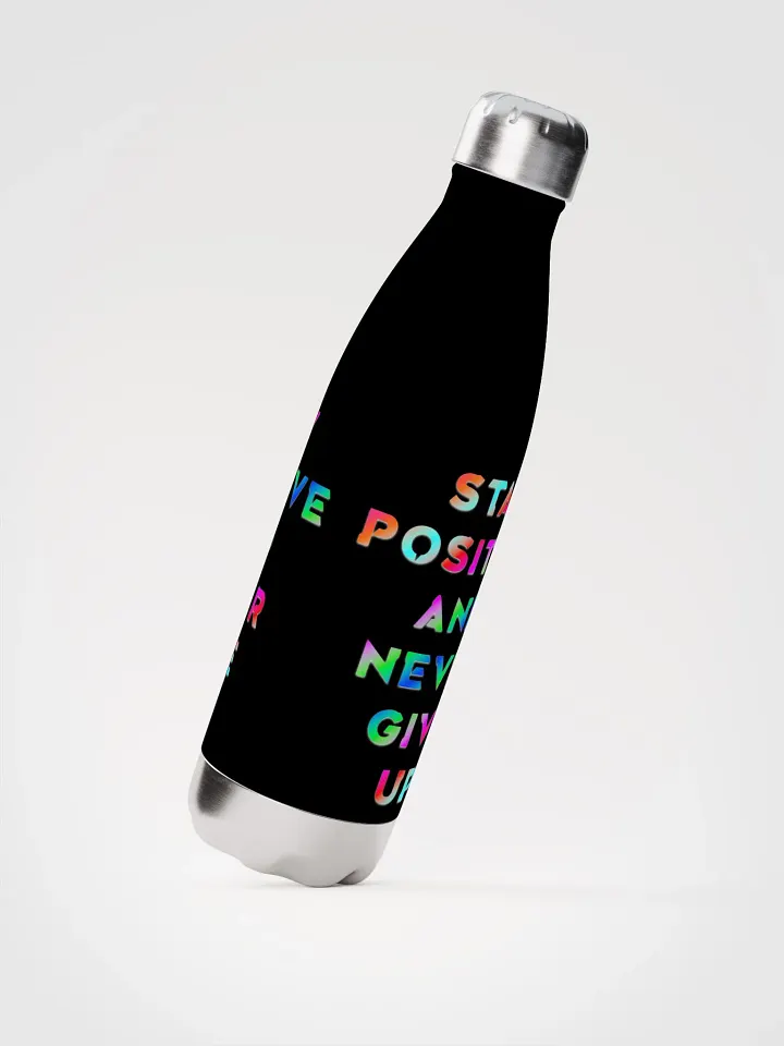 BLADE Army stay positive and never give up Color Stripes Black Water bottle product image (2)
