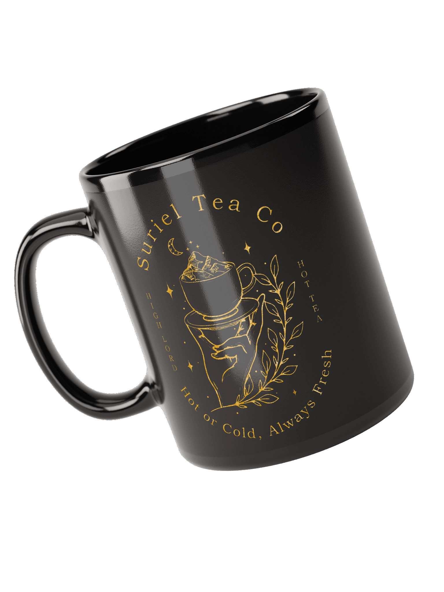 The Suriel Tea Co Suriel Tea Company Spill The Tea Velaris ACOTAR Symbol Classic Black Coffee Mug 1BK2 product image (3)