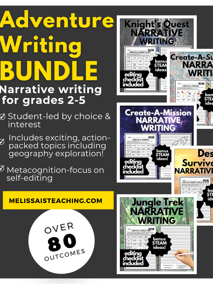 Survival, Geography & Adventure BUNDLE | Narrative Writing BUNDLE + Editing Checklist BONUS STEAM Ideas product image (1)