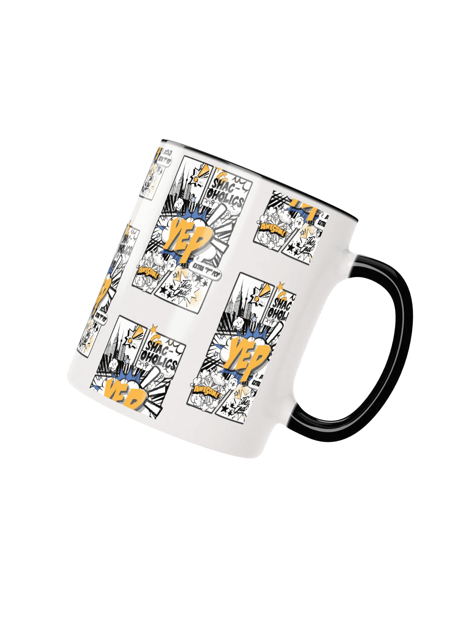 Shac-oholics Comic Blast Mug - Golden Yellow 