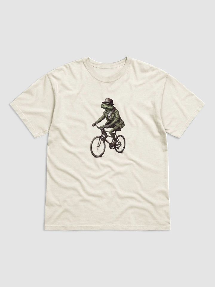 Vintage-Style Dapper Frog on a Bicycle T-Shirt | Cottagecore, Forestcore, Dark Academia, & Goblincore Shirt Design product image (11)