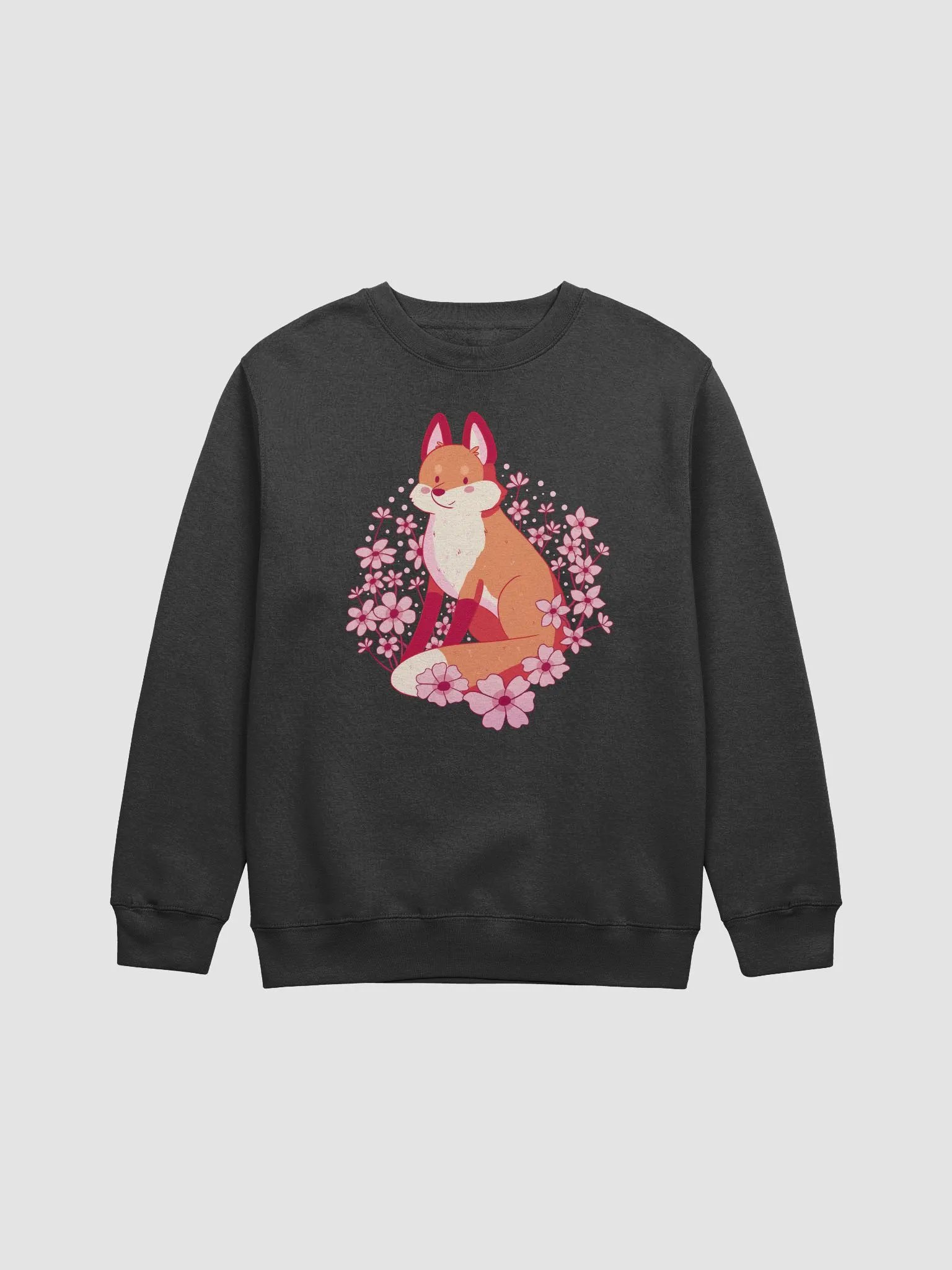 Whimsical Fox and Cherry Blossom Sweatshirt product image (1)