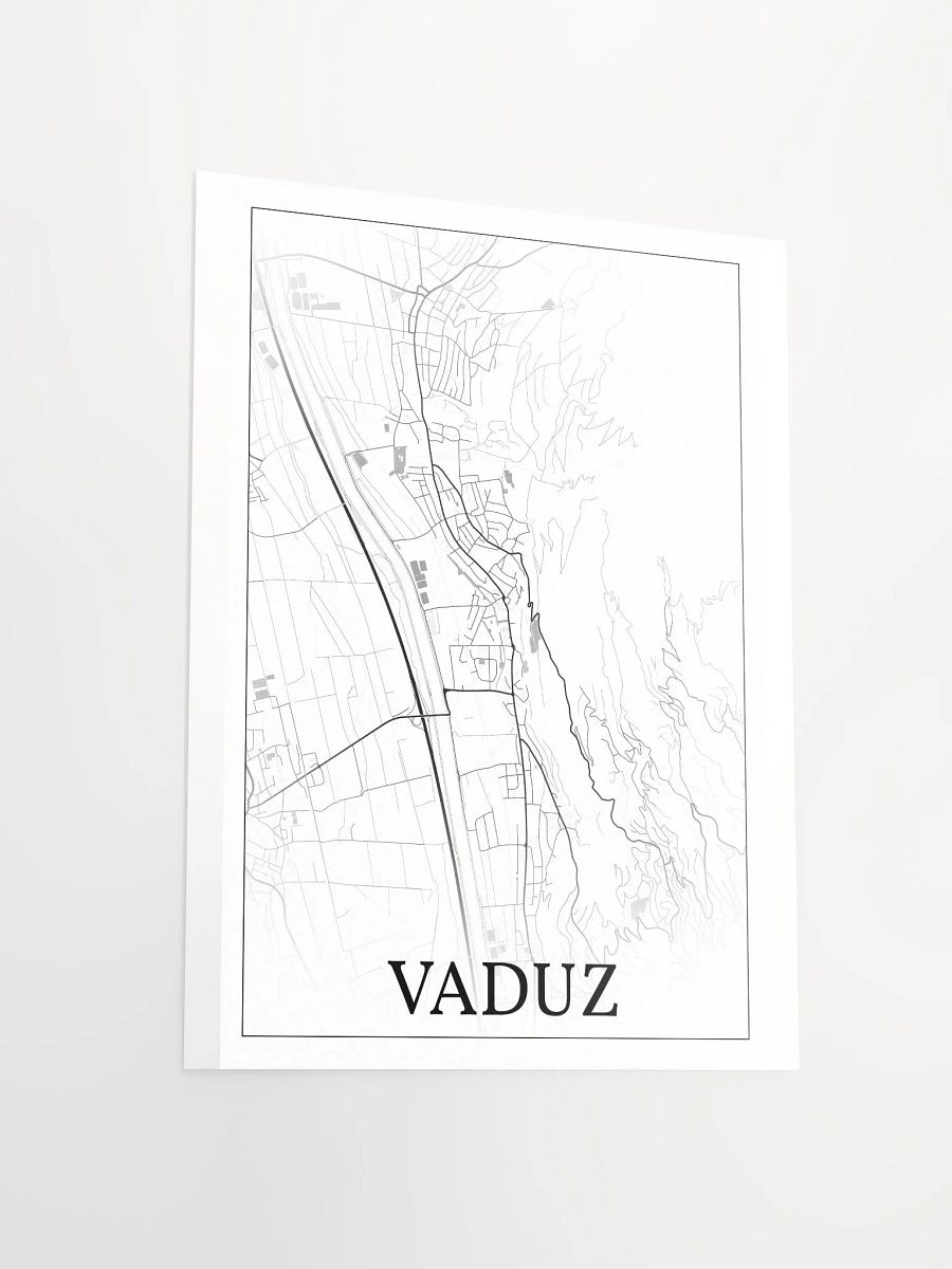 Vaduz, Liechtenstein, city map print product image (11)
