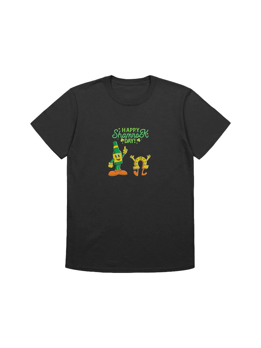 Cute Retro Beer Bottle and Lucky Horseshoe St. Patrick's Day Unisex T-Shirt product image (1)