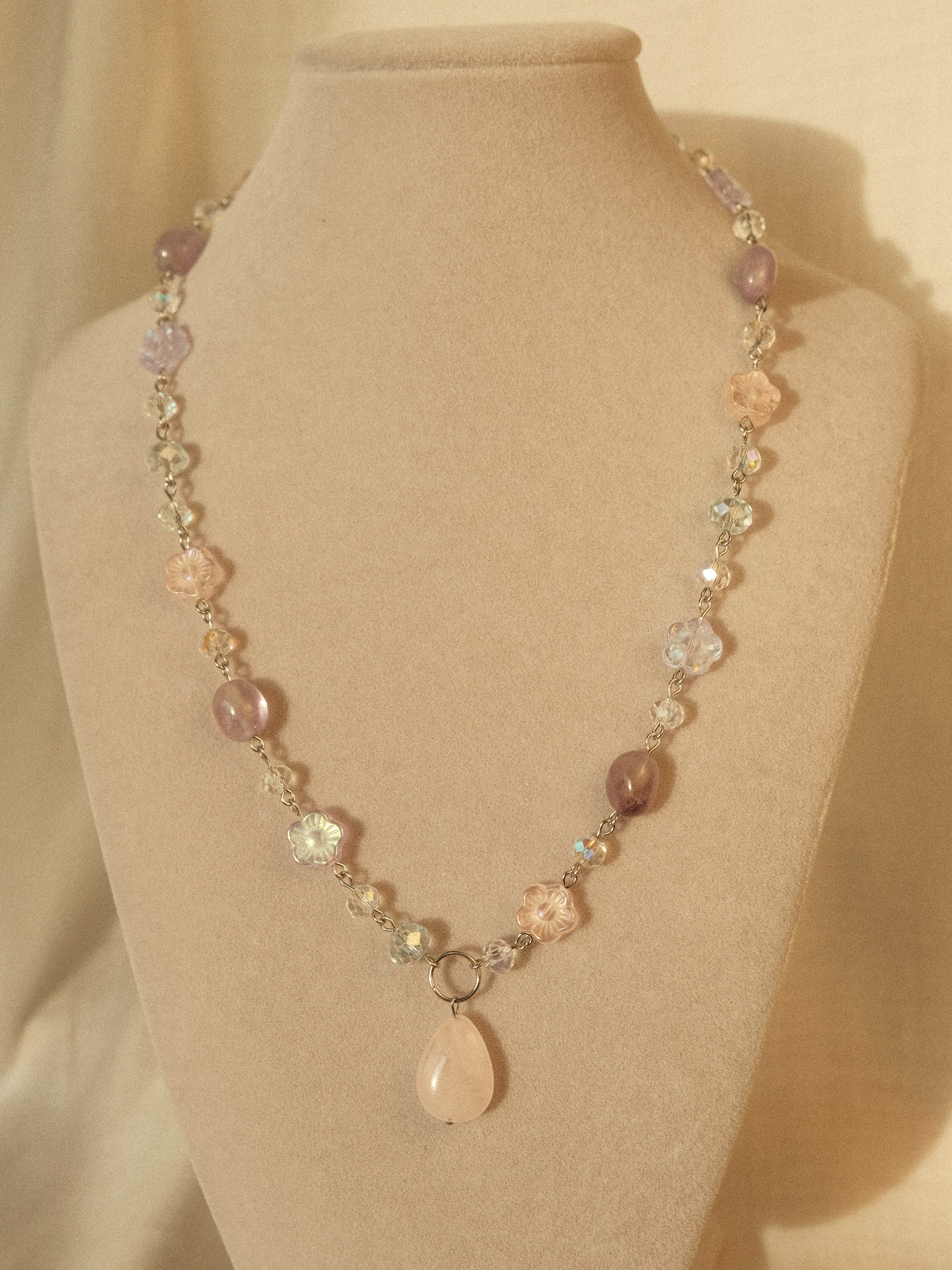 Rose Quartz & Amethyst Pastel Necklace product image (3)