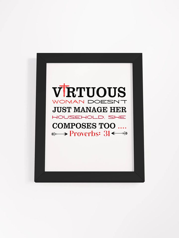 Virtuous Woman Inspirational Framed Poster product image (1)