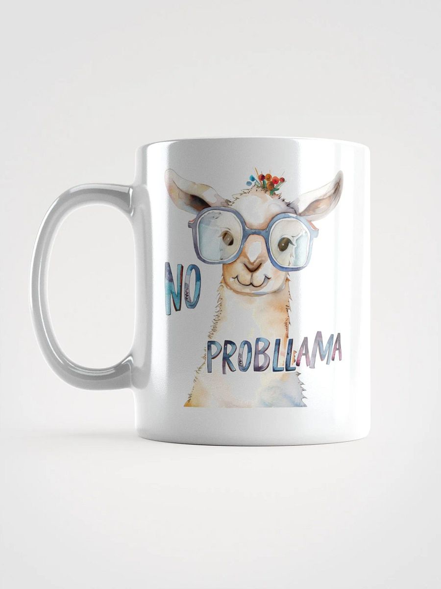 No Probllama White Glossy Mug product image (6)