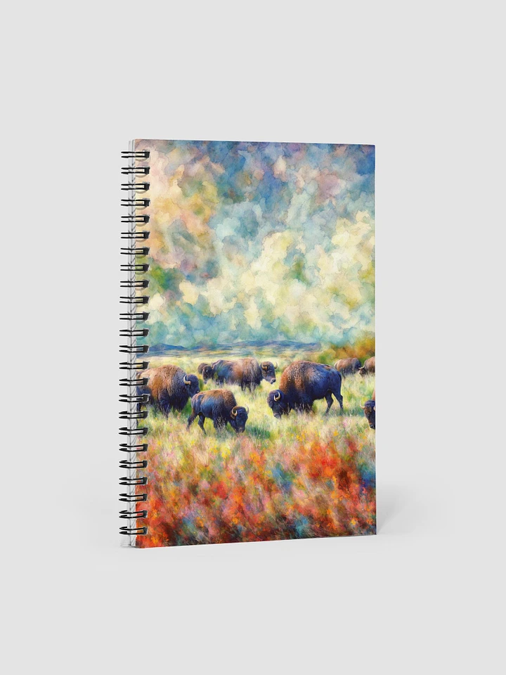Buffalo Grazing, Personalize Your Thoughts with Our Spiral Notebook product image (1)
