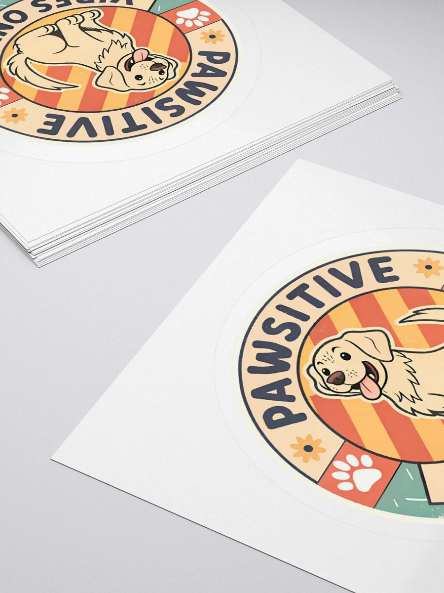 Pawsitive Vibes Only Dog Sticker product image (12)