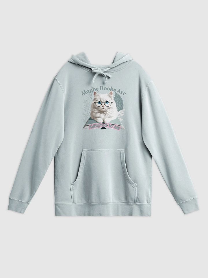 Bookworm Cat Pigment-Dyed Hoodie product image (4)
