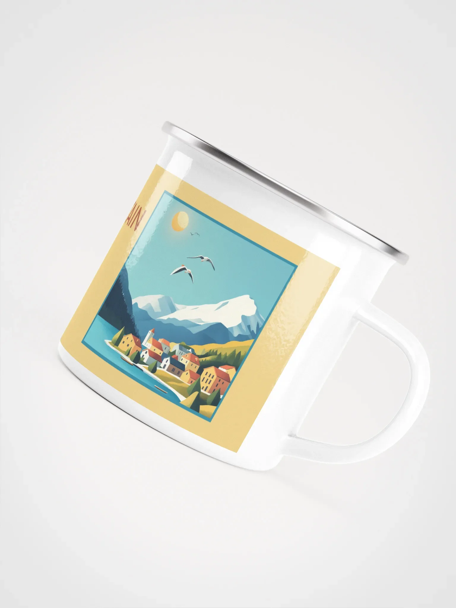 Tall Mountain Kiss County Enamel Mug product image (5)