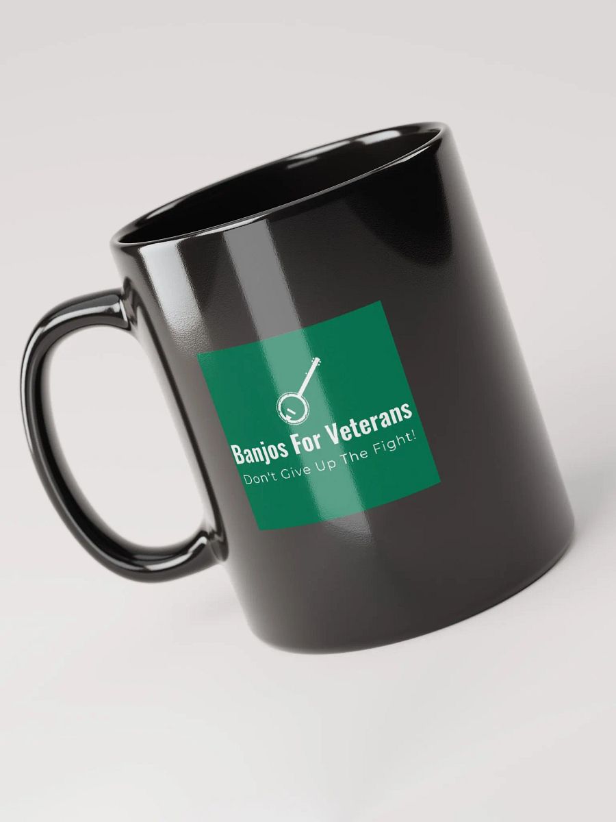Banjos For Veterans (B4V) Official Logo Black Glossy Mug product image (6)