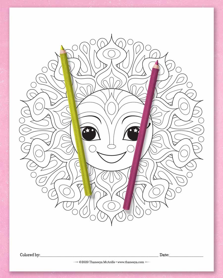 Sun Mandala Coloring Pages product image (2)
