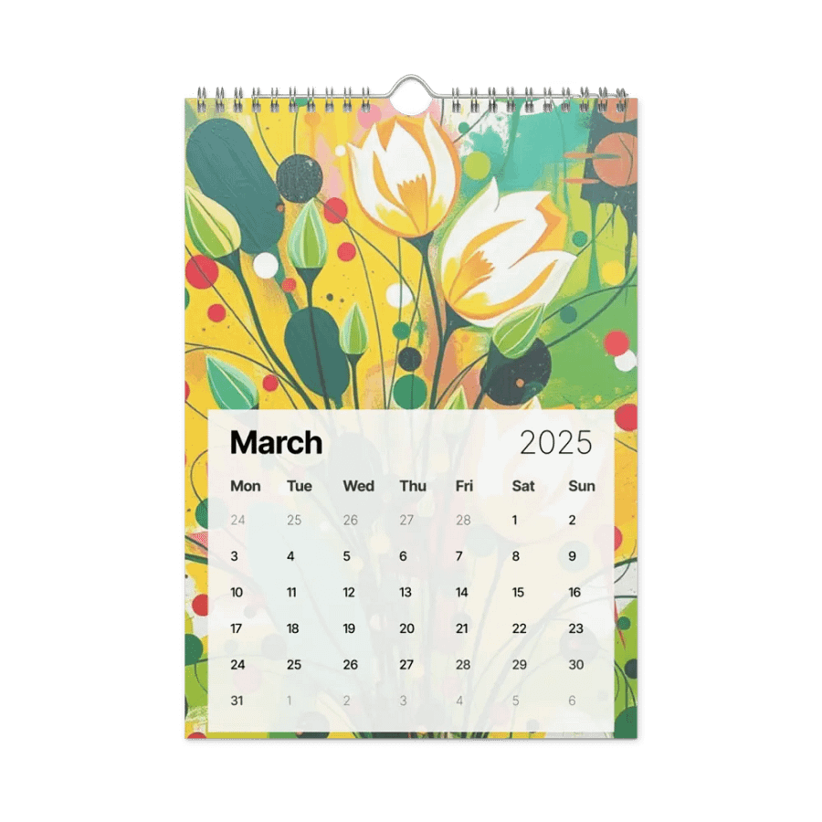 ART ABSTRACT WALL CALENDAR 2025 product image (9)
