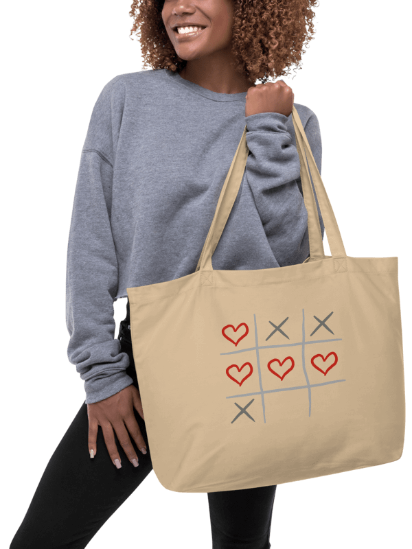 Organic Cotton Tote Bag Big, Tic-Tac-Tote product image (2)