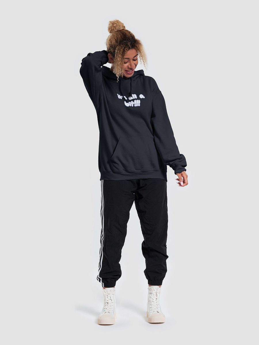 “It’s all a bit!!!” (lined design, #BDCAEF) classic hoodie product image (5)
