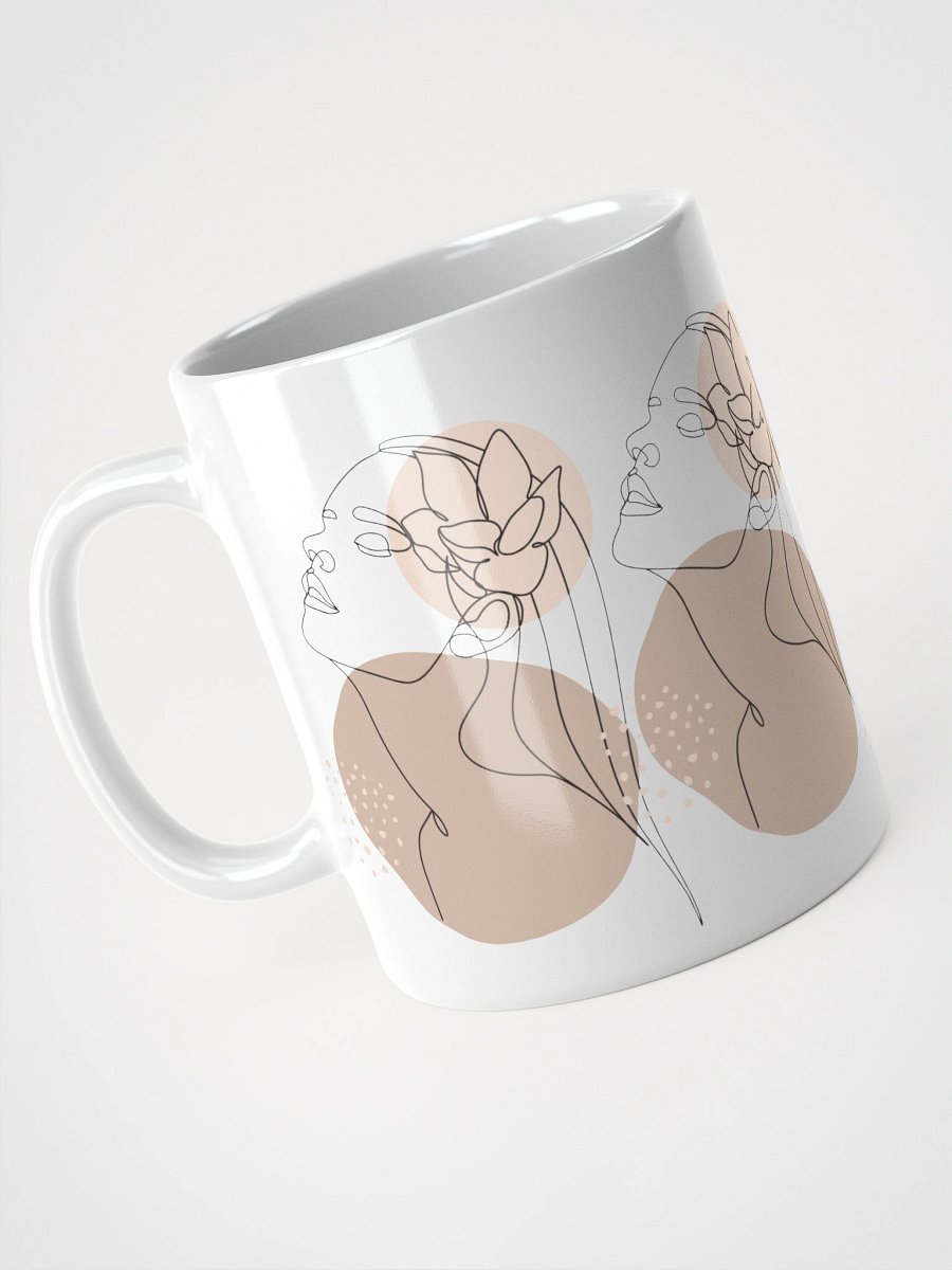 Mug Blanc Equilibre Femme - Sable - Douceur Instinctive - Idée Cadeau Raffiné product image (3)