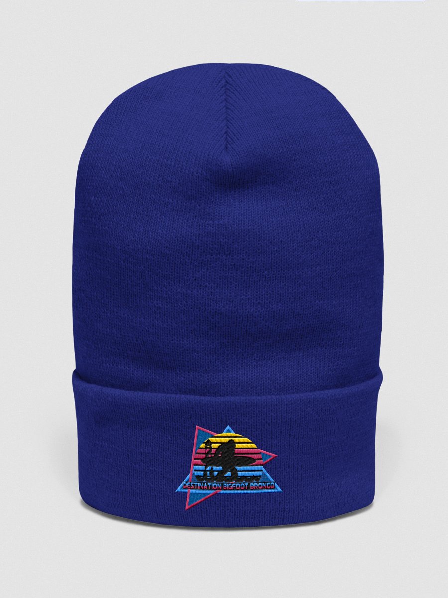 Retro-Inspired Blue Cuffed Beanie product image (1)