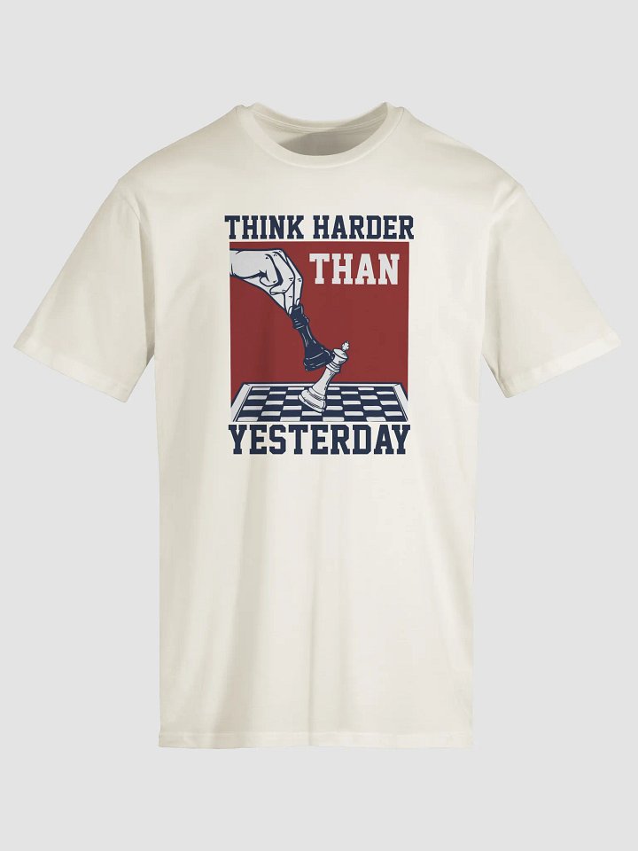Think Harder Chess Motif T-Shirt product image (1)