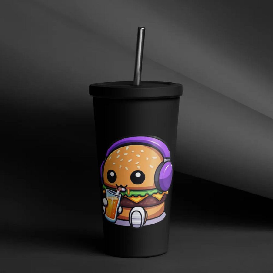 Charming Hamburger Sipping Insulated Tumbler product image (8)