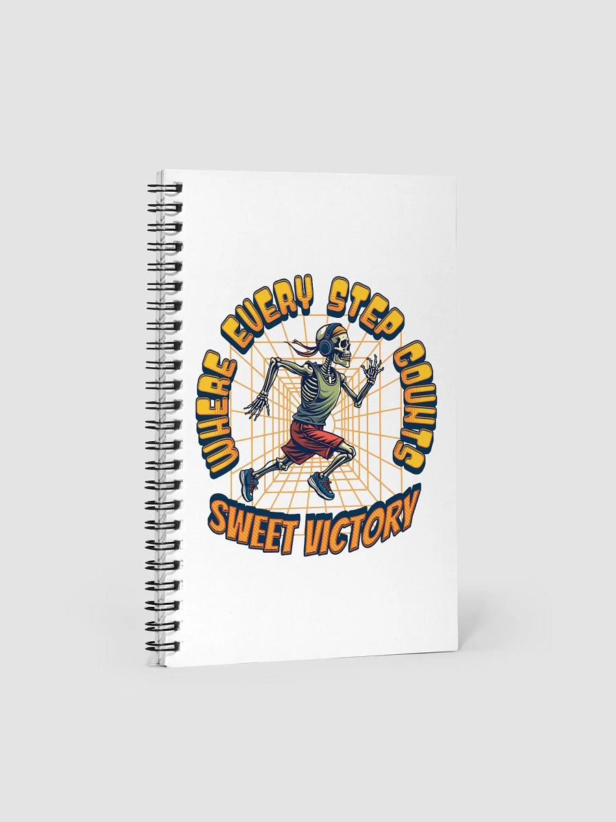 Where Every Step Counts Sweet Victory Runner Skeleton Spiral Notebook product image (2)