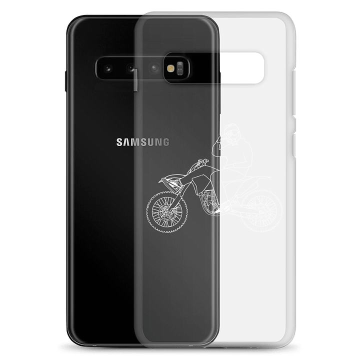 Bike and signature outline (White) Phone Case S product image (2)