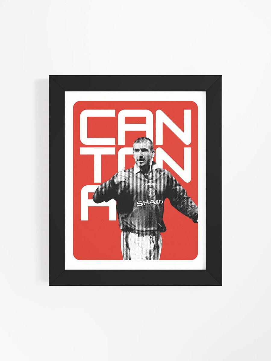 Eric Cantona BW Manchester United Name Art Framed Print product image (3)