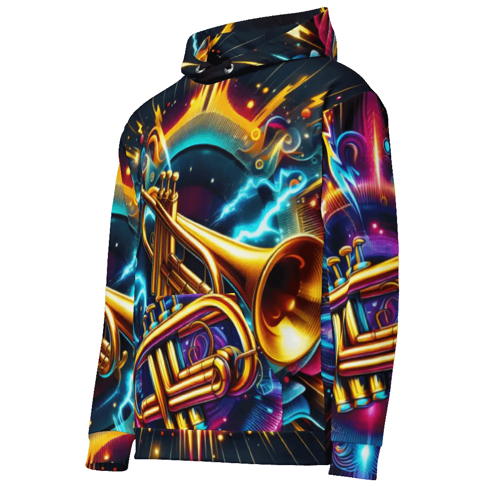 Trumpet Musical Instrument - All-Over Unisex Hoodie #6 product image (6)
