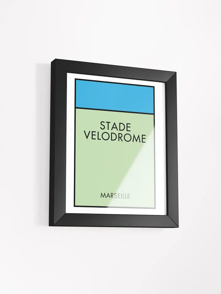 Stade Vélodrome Marseille Monopoly Title Art Framed Print product image (2)