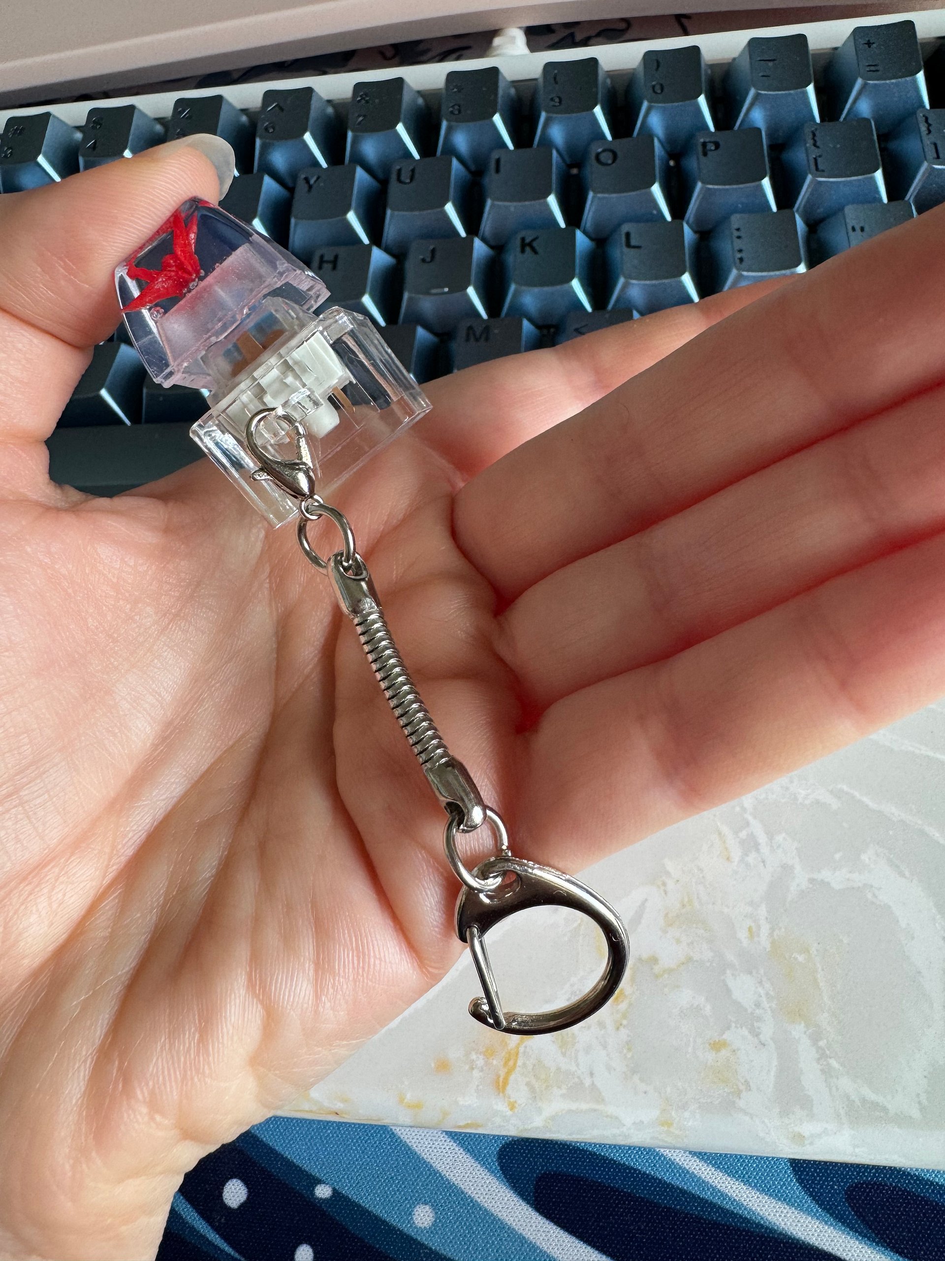Clickable Crystal Crane Keychains product image (2)