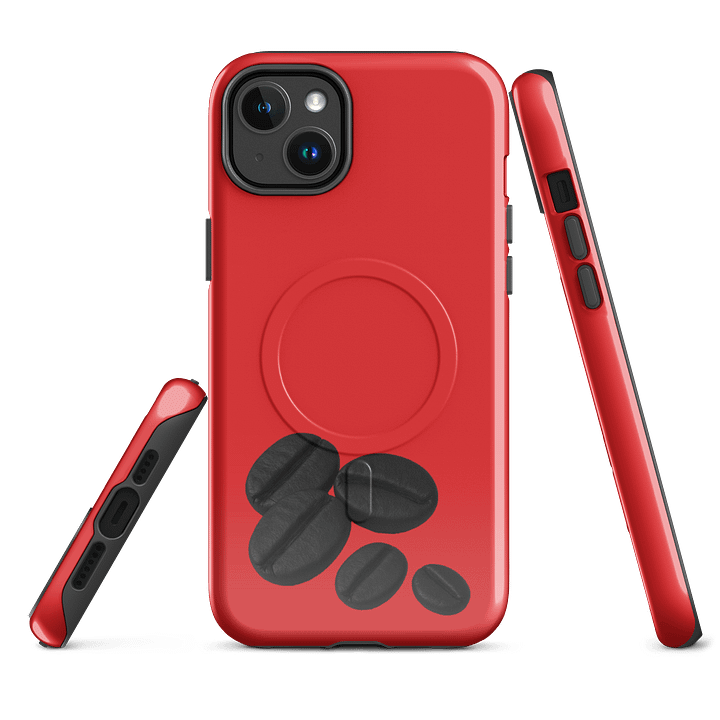 Red Black Coffee Beans MagSafe® Tough iPhone® Case product image (2)
