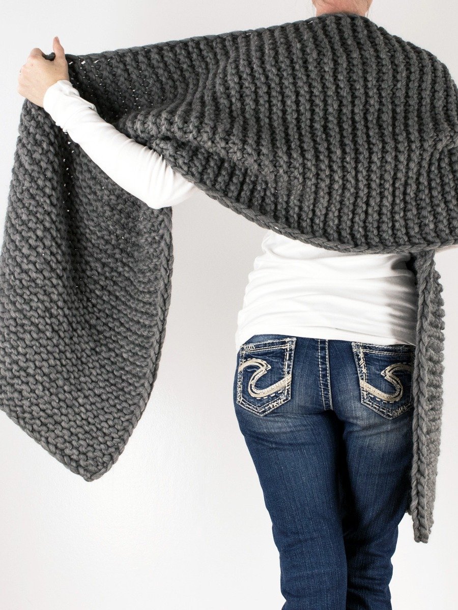 Oversized Beginner Scarf Knitting Pattern - Kind Hearted product image (2)