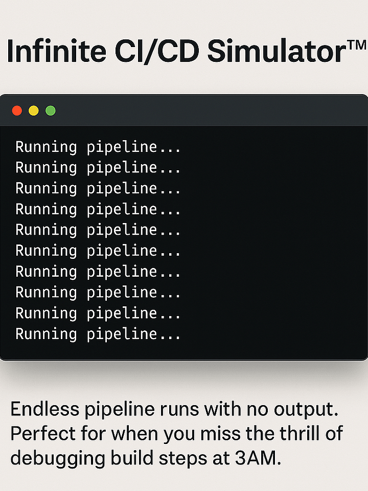 Infinite CI/CD Simulator™ product image (1)