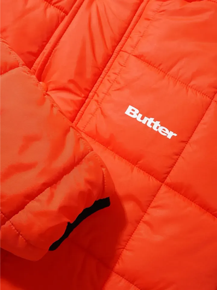 Orange Grid Puffer Jacket product image (2)