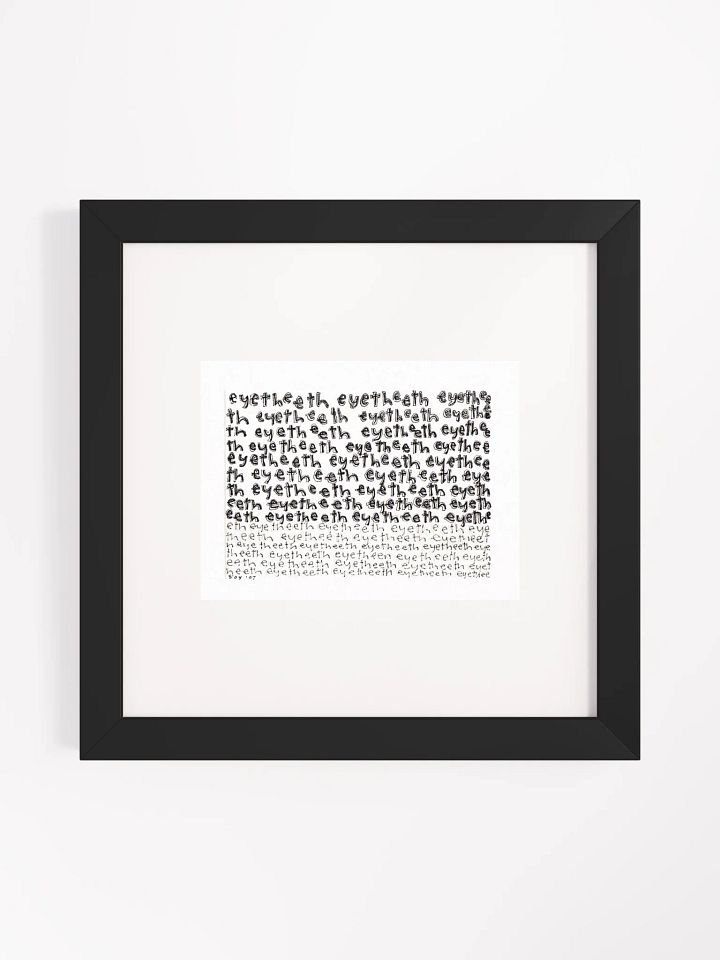 eyetheeth Panel Card Print Framed product image (2)